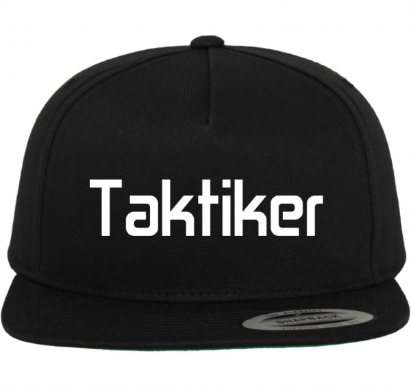Taktiker Snapback Cap schwarz